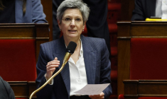 Sandrine Rousseau à Parisn le 13 février 2023. ( AFP / LUDOVIC MARIN )