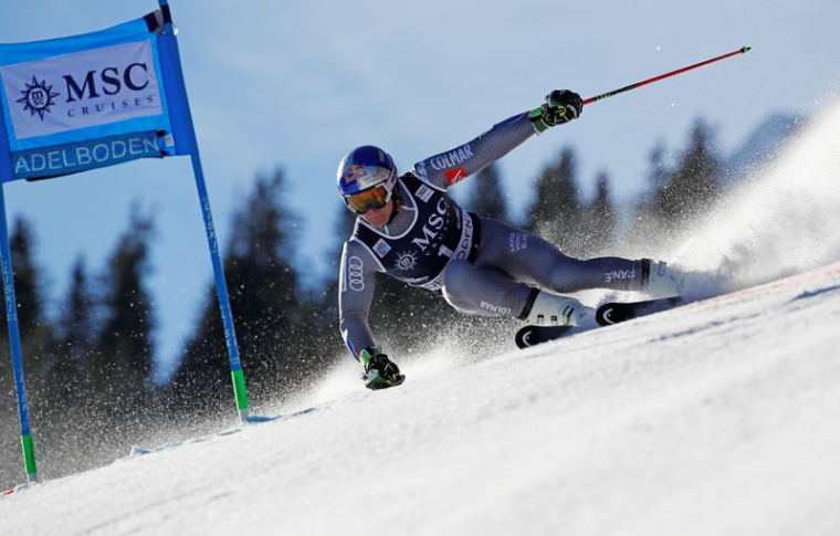 Alexis Pinturault lors de la Coupe du monde FIS de ski alpin à Adelboden, en Suisse