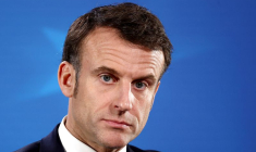 Emmanuel Macron lors d'une conférence de presse à Bruxelles