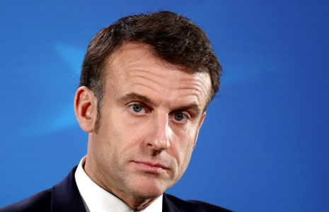 Emmanuel Macron lors d'une conférence de presse à Bruxelles