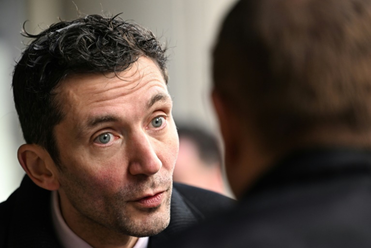 Le RN Julien Sanchez, le 18 mars 2026 à Nîmes où il est candidat à la mairie ( AFP / Gabriel BOUYS )