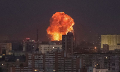 Tir de missile russe sur Kiev