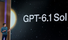 Sam Altman, PDG d'OpenAI, annonce le lancement de GPT-6.1 Sol lors de la conférence pour les développeurs d'OpenAI à Fort Mason, le 29 septembre 2026 à San Francisco, en Californie ( Getty / Heather Diehl )