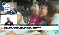 Incendies en France : "beaucoup de précipitation" dans l'évacuation des habitants en Gironde