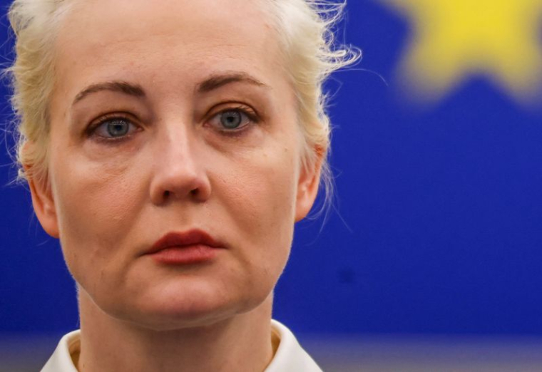 Ioulia Navalnaya s'adresse au Parlement européen, à Strasbourg