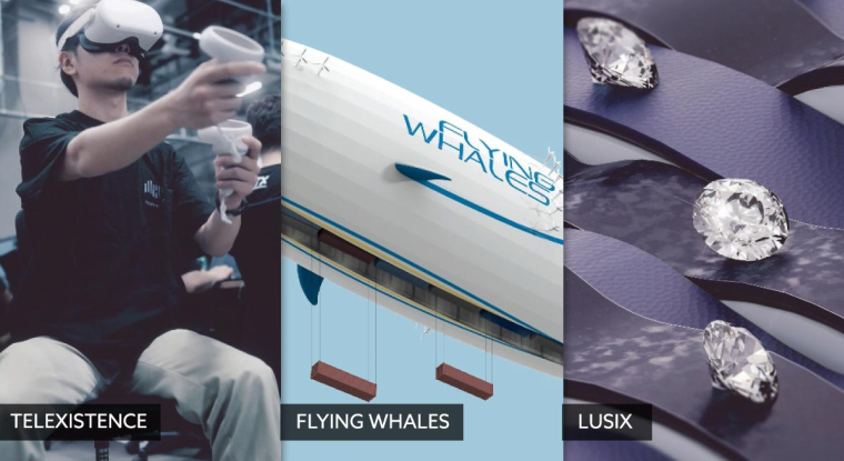 Airbus ventures est présent au capital de Telexistence, Air Liquide Venture Capital dans celui de Flying Whales e LVMH Luxury Ventures dans celui de Lusix. (© Telexistence/Flying Whales/Lusix)