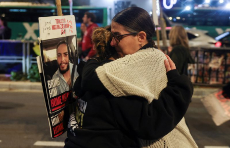 Manifestation pour exiger un accord sur le retour des otages, à Tel-Aviv