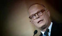 Edouard Philippe au Havre le 22 mars 2026 ( AFP / Lou BENOIST )