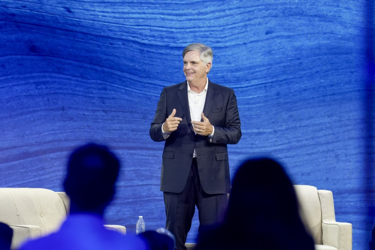 Le PDG de Ge Aerospace, Larry Culp, à New York, aux États-Unis, le 6 septembre 2023. ( GETTY IMAGES NORTH AMERICA / ILYA S. SAVENOK )