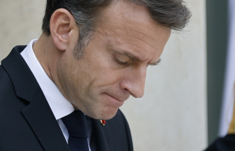 Emmanuel Macron, à Paris, le 17 juin 2024 ( AFP / LUDOVIC MARIN )