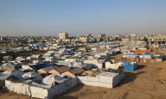 Le camp de réfugiés de Bureij, dans le centre de la bande de Gaza, le 18 novembre 2025 ( AFP / Eyad Baba )