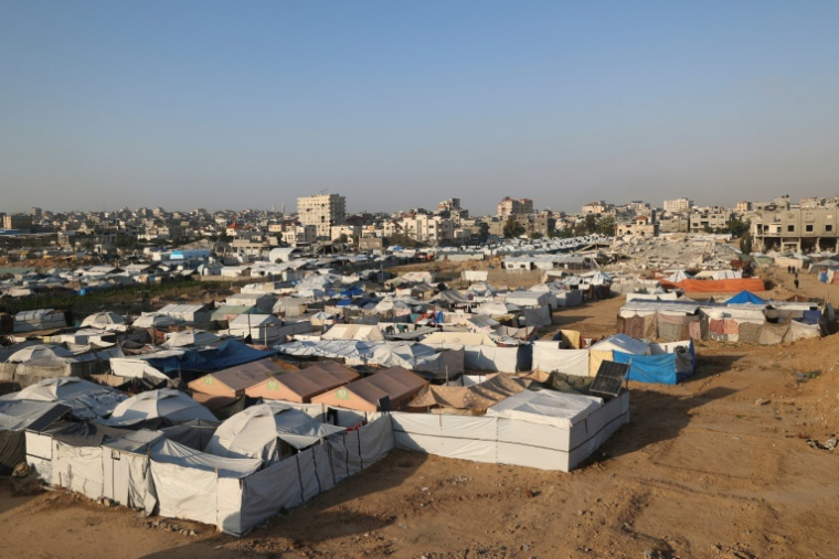 Le camp de réfugiés de Bureij, dans le centre de la bande de Gaza, le 18 novembre 2025 ( AFP / Eyad Baba )