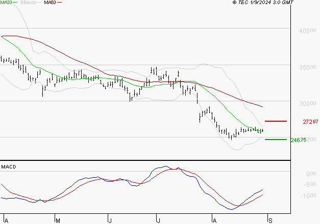 KERING : Attendre un test du support