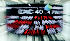 La salle de contrôle d'Euronext, société qui gère la Bourse de Paris ( AFP / ERIC PIERMONT )