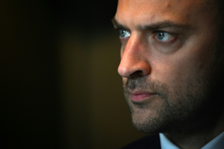 Le ministre français des Affaires étrangères Jean-Noël Barrot, le 12 mai 2025 à Pont-L'Evêque ( AFP / Lou BENOIST )
