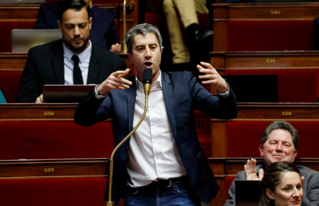 Francois Ruffin, le 14 février 2023, à l'Assemblée nationale ( AFP / LUDOVIC MARIN )