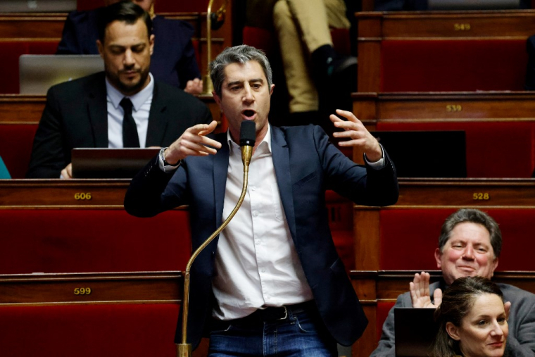 Francois Ruffin, le 14 février 2023, à l'Assemblée nationale ( AFP / LUDOVIC MARIN )