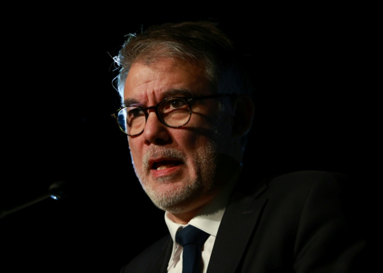 Le patron du PS Olivier Faure à Tours le 24 janvier 2026 ( AFP / ROMAIN PERROCHEAU )