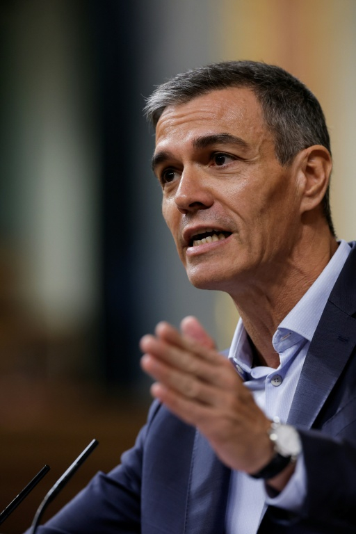 Le Premier ministre espagnol, Pedro Sánchez, s'exprime au Congrès des députés, à Madrid, le 24 juin 2026 ( AFP / Oscar DEL POZO )