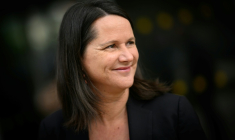 La maire PS sortante de Nantes, Johanna Rolland, le 15 mars 2026 à Nantes ( AFP / Loic VENANCE )