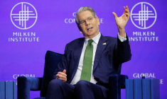 Scott Bessent s'exprime lors de la Milken Institute Global Conference 2025 à Beverly Hills