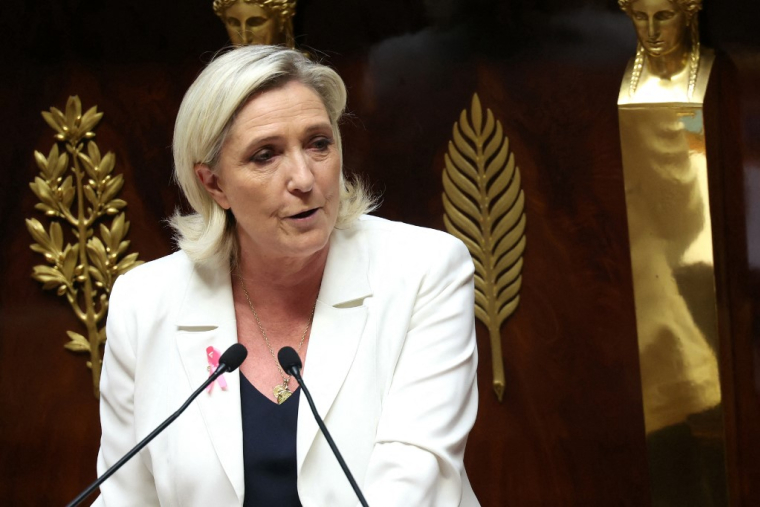 Marine Le Pen, le 1er octobre 2024, à l'Assemblée nationale ( AFP / ALAIN JOCARD )