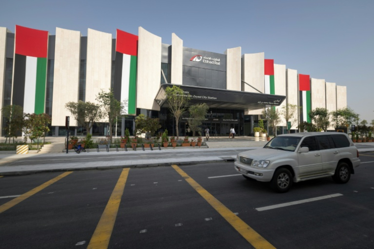 La gare Mohamed bin Zayed City, à Abou Dabi, le 30 juin 2026 aux Emirats arabes unis ( AFP / FADEL SENNA )