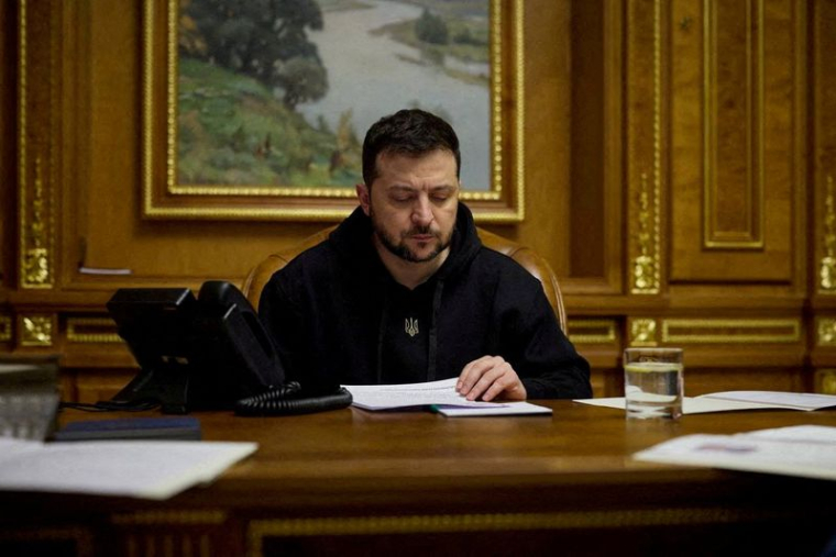 Le président ukrainien Volodymyr à Kyiv, Ukraine