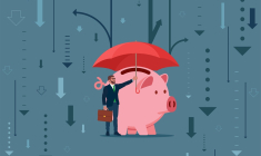 (Crédits photo : Adobe Stock - Homme rassuré de mettre l'abri ses avoirs dans une banque fiable)