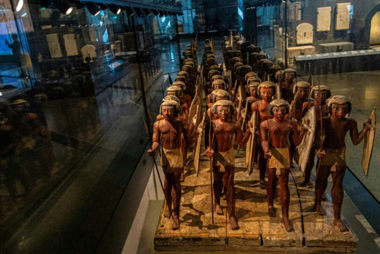 Le Grand musée égyptien, photographié le 5 mai 2025, officiellement inauguré le 1er novembre 2025 ( AFP / Khaled DESOUKI )