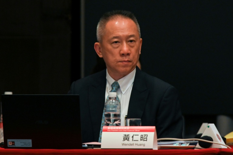 Wendell Huang, le directeur financier de TSMC, le 6 juin 2023 à Hsinchu, à Taïwan ( AFP / Sam Yeh )