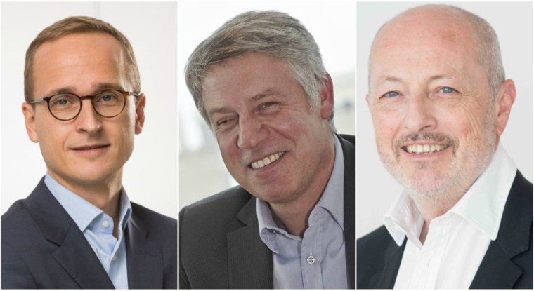 Thomas Lienard (Bone Therapeutics), Gil Beyen (Erytech) et Bernard Gilly (Gensight). (© DR)