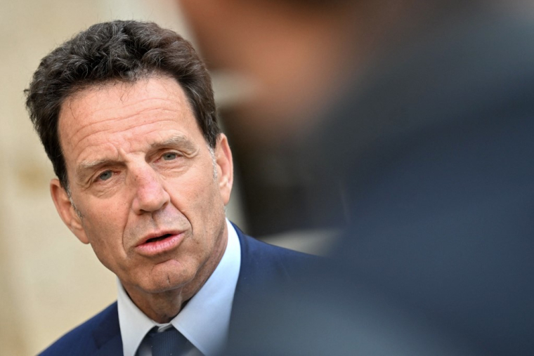 Geoffroy Roux de Bezieux à Paris, le 22 mai 2023. ( AFP / EMMANUEL DUNAND )