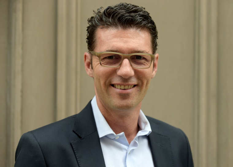 David Loew, PDG d'Ipsen, en juillet 2020 ( AFP / ERIC PIERMONT )