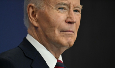 L'ex-président américain Joe Biden, le 10 décembre 2024 à l'Institut Brookings, à Washington ( AFP / Jim WATSON )