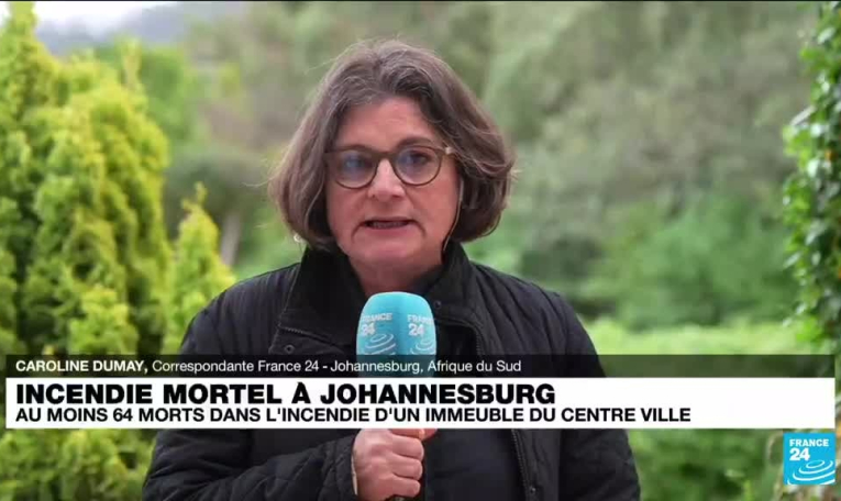 Incendie mortel à Johannesburg : au moins 64 morts dans l'incendie d'un immeuble du centre ville