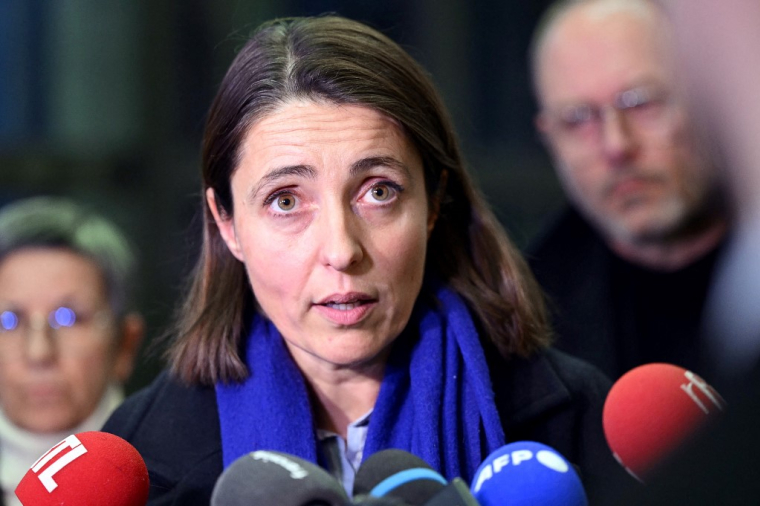 Sophie Binet à Paris, le 10 janvier 2025. ( AFP / BERTRAND GUAY )