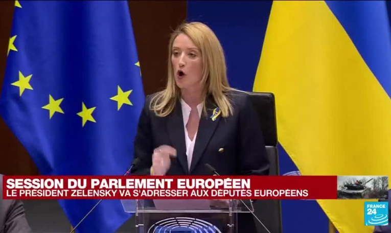 REPLAY - "La candidature de l'Ukraine à l'UE va être examinée" annonce Roberta Metsola