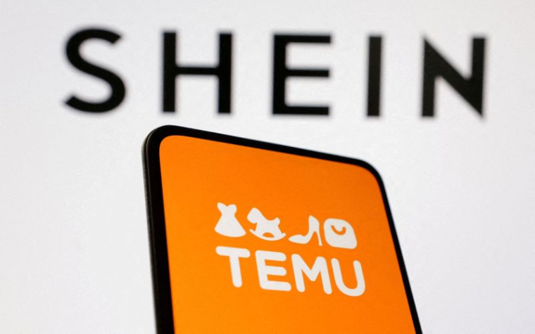 Les logos de Shein et Temu