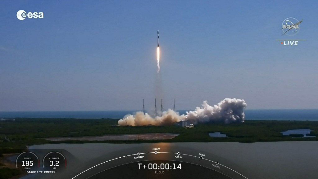 Le décollage d'une fusée Falcon 9 de Space X au Kennedy Space Center, aux États-Unis. (illustration) ( NASA/ESA / HANDOUT )