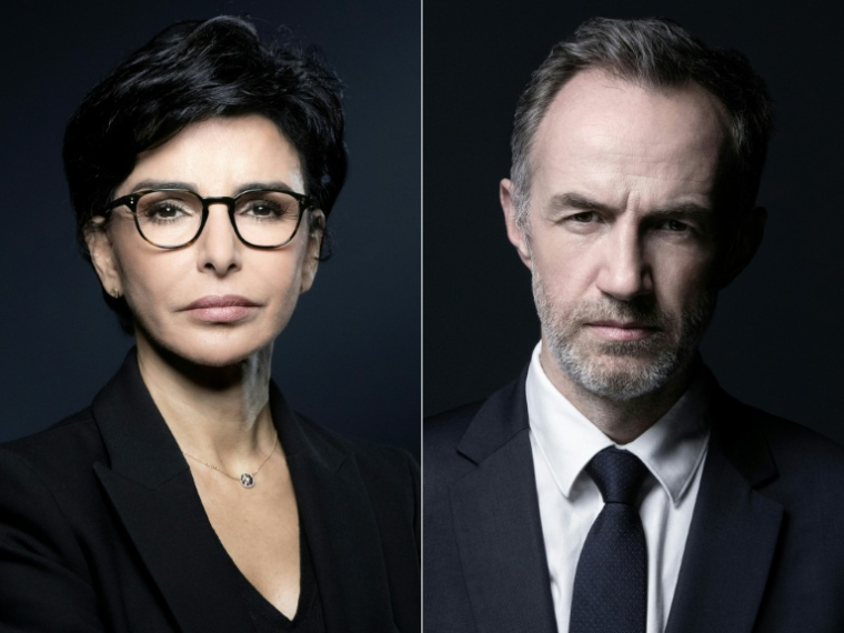 Combinaison d'images réalisée le 16 février 2026 des candidats à la mairie de Paris, Rachida Dati et Emmanuel Grégoire ( AFP / JOEL SAGET )