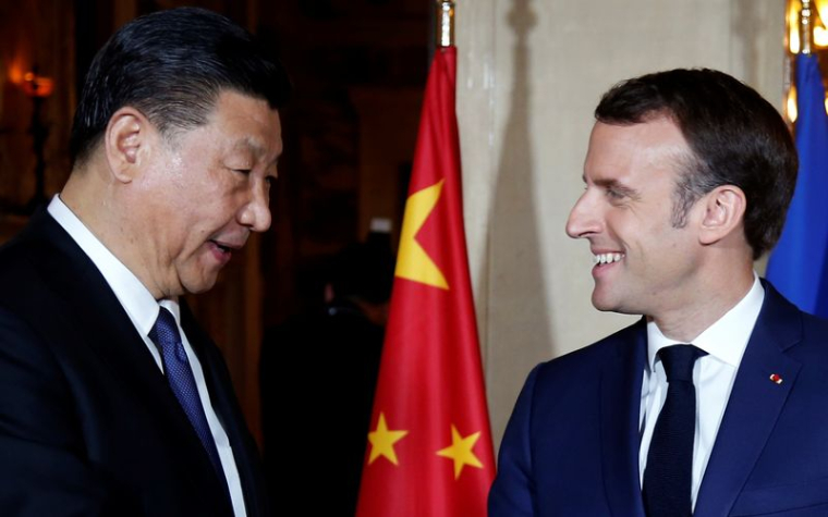 Emmanuel Macron et Xi Jinping à la Villa Kerylos, à Beaulieu-sur-Mer (Alpes-Maritimes)
