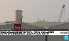 Beyrouth: deux ans après, nouvel effondrement dans les silos à grains du port
