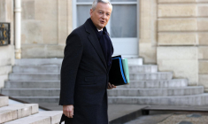 Le ministre de l'Économie Bruno Le Maire, le 8 février 2023, à l'Élysée. ( AFP / GEOFFROY VAN DER HASSELT )