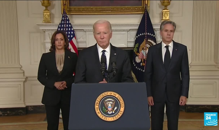 Attaques du Hamas : Joe Biden assure Israël de son appui sans réserve face au "mal à l'état pur"