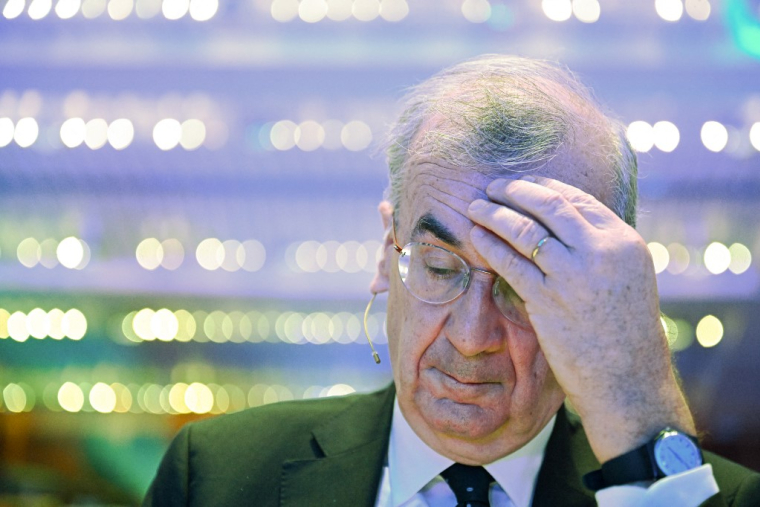 Francois Villeroy de Galhau, le 22 novembre 2024, à Francfort ( AFP / KIRILL KUDRYAVTSEV )