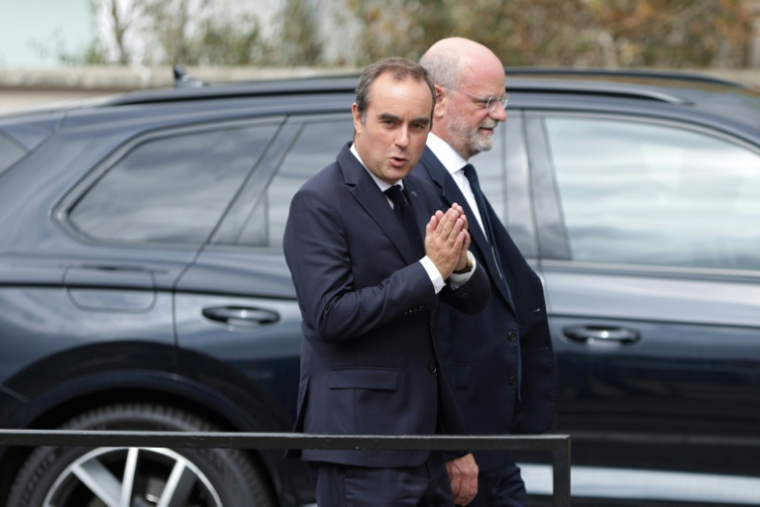 Le Premier ministre Sébastien Lecornu, le 29 août 2026 à Sens, dans l'Yonne, où il a été invité dans le cadre de l'université d'été du Laboratoire de la République ( AFP / ROMEO BOETZLE )