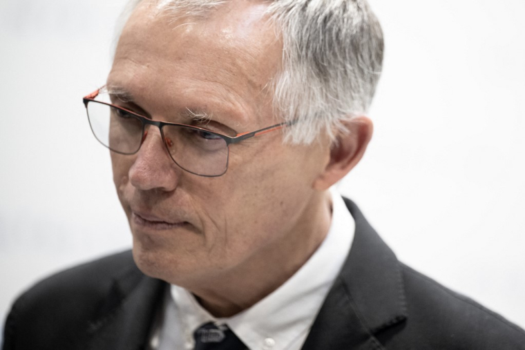 Carlos Tavares, à Turin, le 10 avril 2024 ( AFP / MARCO BERTORELLO )