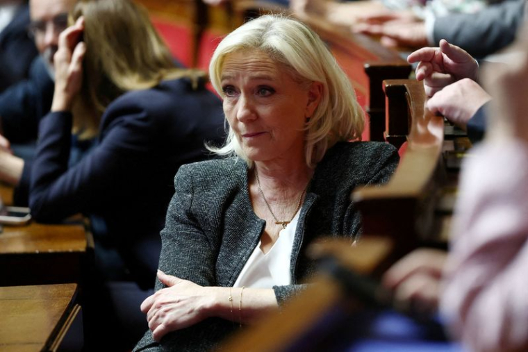 La cheffe de l'extrême droite française et députée Marine Le Pen