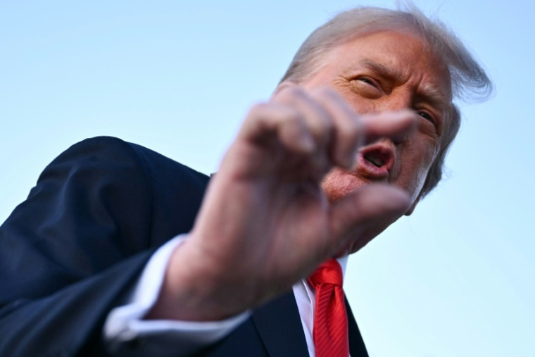 Le président américain Donald Trump à la base aérienne d'Andrews, dans le Maryland, le 7 septembre 2025 ( AFP / Mandel NGAN )
